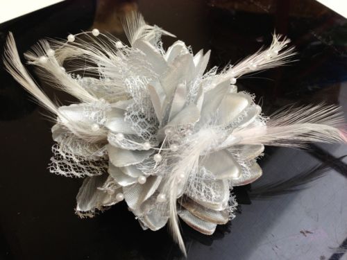 Flower feather bead - flower, corsage