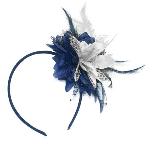 Flower feather hair - feather, fascinator