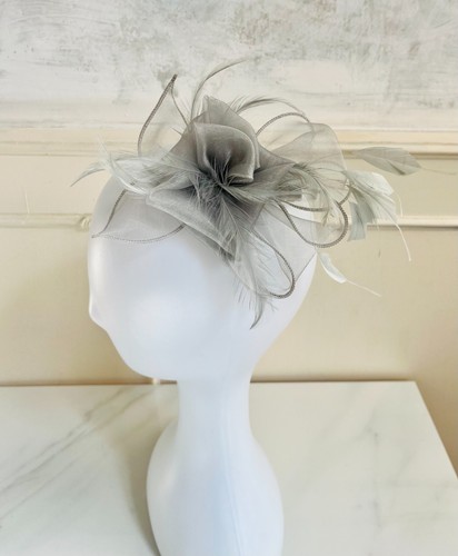Silver grey feather - silver,