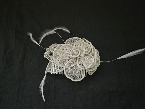Silver comb fascinator - comb,