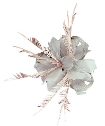 Flower hair clip feathers - flower,