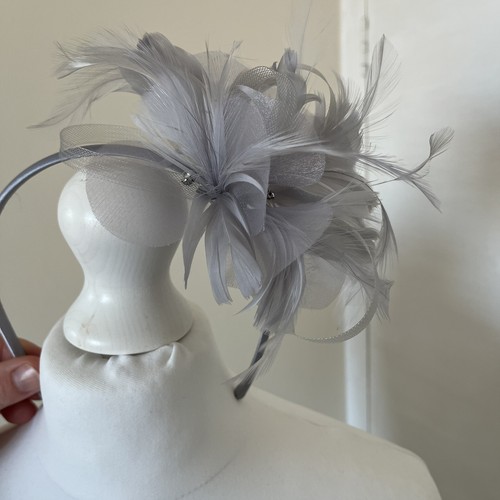 Fascinator silver grey with - fascinator,