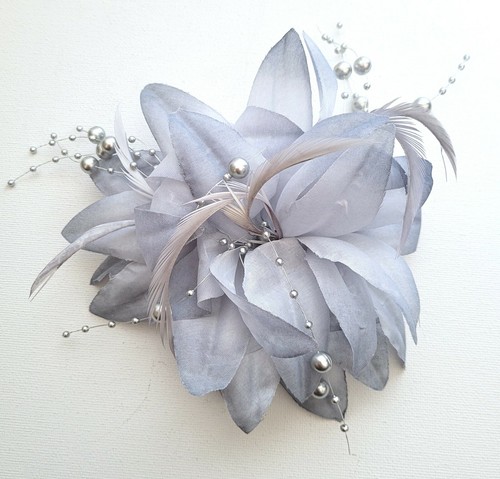 New silver grey layered - grey, fabric