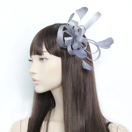 Silver grey feather - silver,
