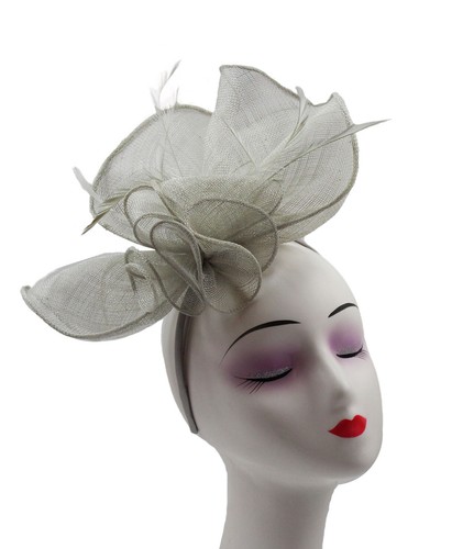 Large fascinator wedding hat - large,
