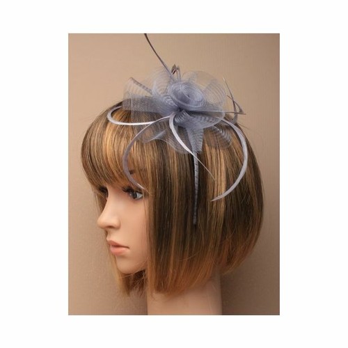 Silver grey feather - /,