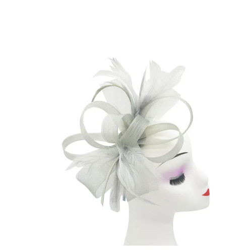 Feather looped fascinator - feather,