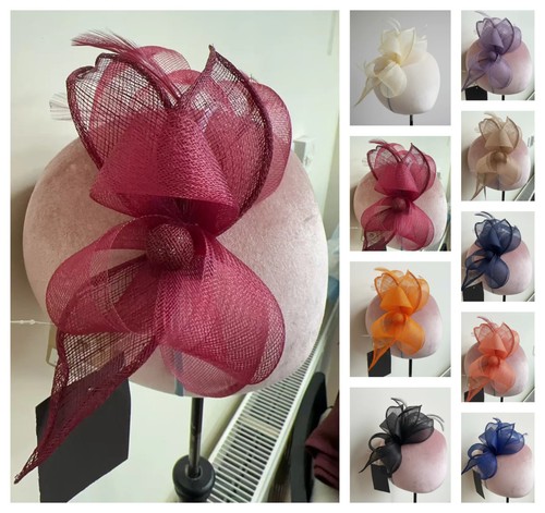 Ladies sinamay curls - sinamay, bow