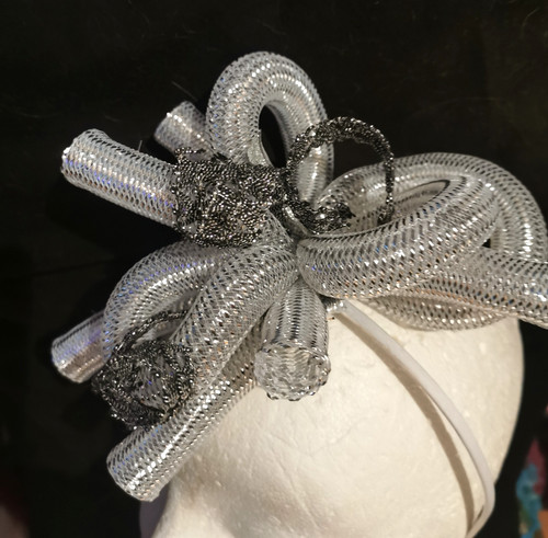 Silver cyberlock and ribbon - silver,