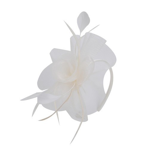 Ladies mesh net flower feather - ladies,