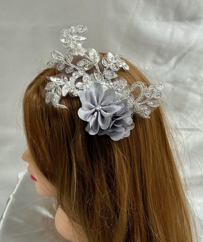 Silver fascinator mother - silver,