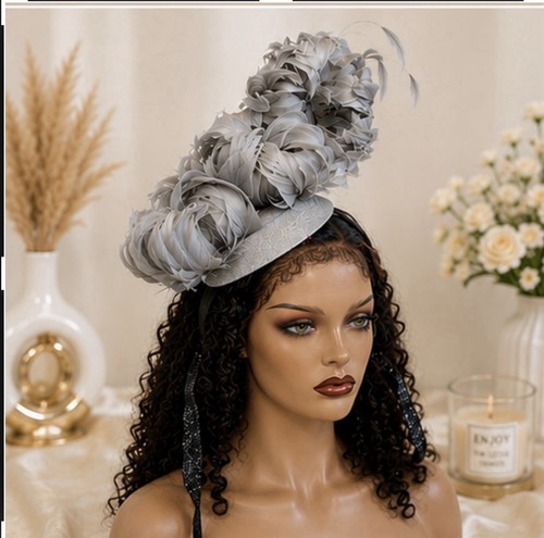 Sliver fascinator hat - sliver,