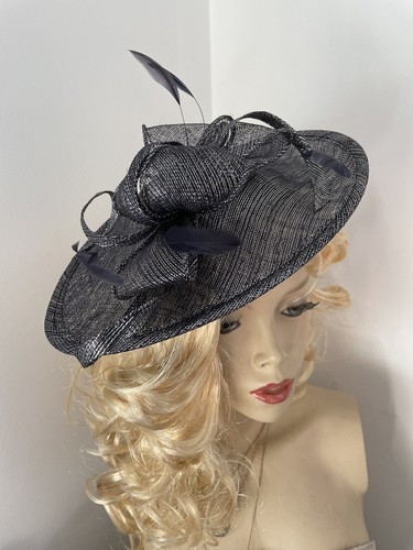 New fascinator navy blue - fascinator,